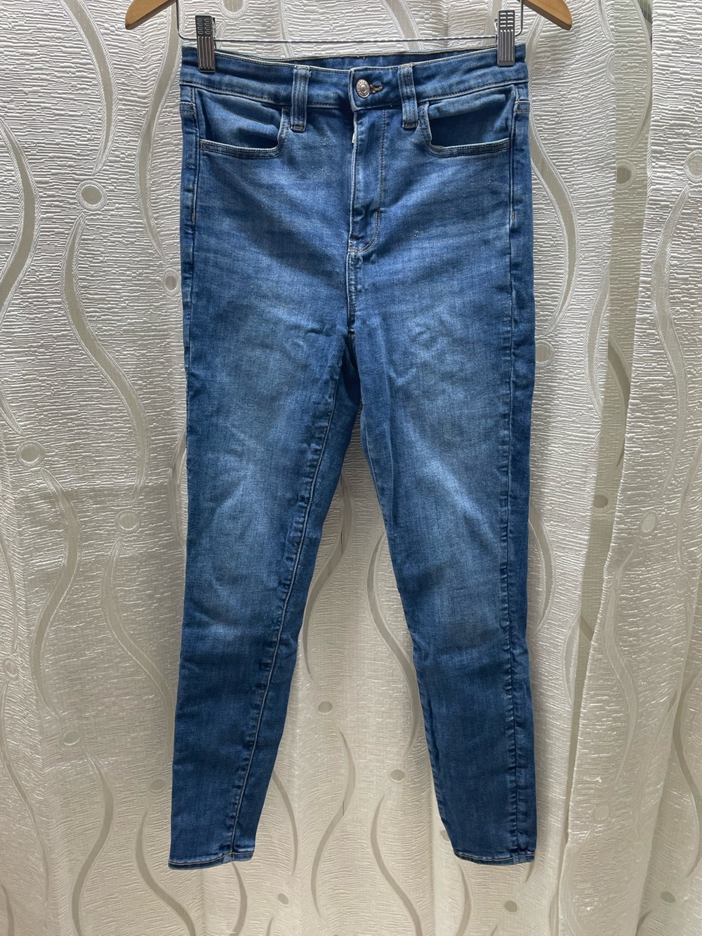 American Eagle Skinny Jeans Womens 4 Blue Ne(x)t Level Stretch High Rise